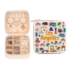 LONGXIN America Los Angeles Souvenir Travel Jewelry Case Box Organizer Travel...