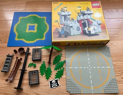 Vintage Lego Lot - Knight's Castle (Incomplete) w/box and Pirate Island pieces!
