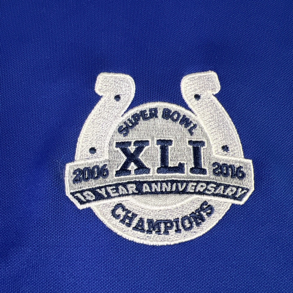 Indianapolis Colts Super Bowl Champs Antigua Short Sleeve Polo Shirt Men XL Blue - Image 4 of 4