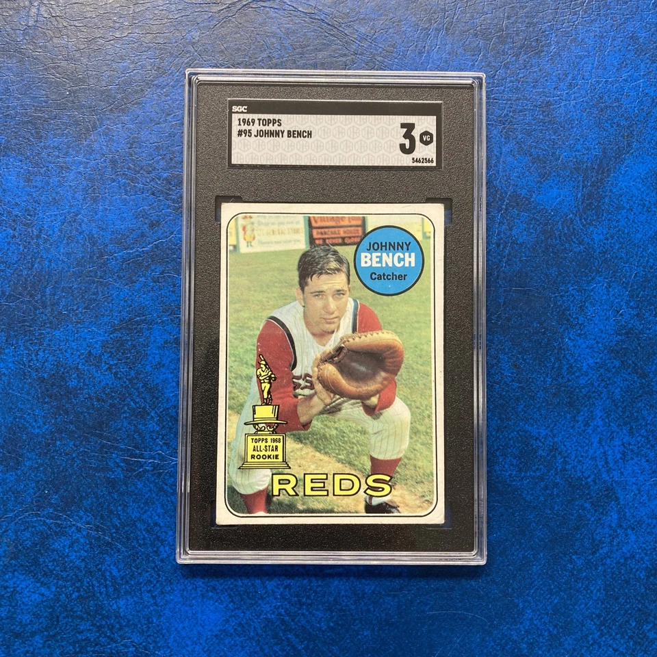 1969 Topps # 95 Johnny Bench SGC 3 (2nd Year Card). - Image 2 of 4