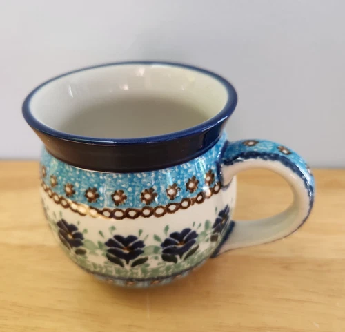 Polish Pottery Unikat 62A Bubble Mug  Cup Boleslawiec Janine Palka 