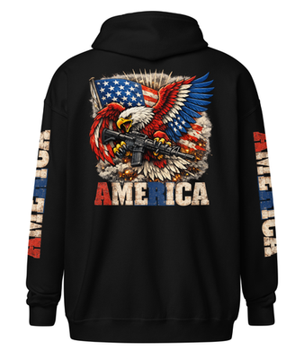 #ad AR America Zipper Heavy Hoodie Loud Proud amp; American $70.00