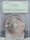 1882 S Morgan Silver Dollar PCGS MS64