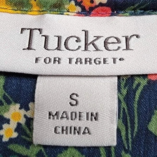 Camisa Top Blusa Tucker Mujer Talla S Pequeña Multicolor Floral Foto 2 de 4