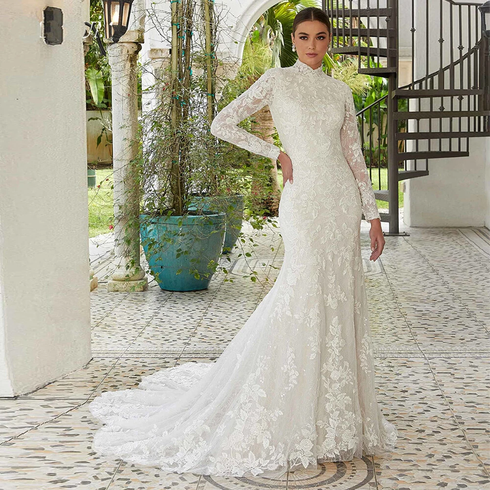 white dresses long sleeves Zapaka Women Cute White Bateau Short Graduation Dress Long Sleeves Lace-Up Back Commencement Dress with Lace, White / US4