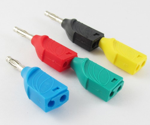 Optional 5 Colors High Quality Mueller Radioshack Stackable 4mm Banana Plug Lot - Picture 1 of 4