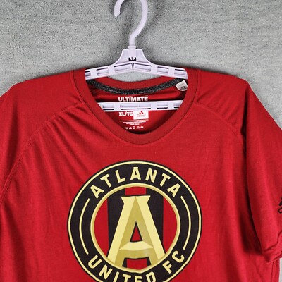 Adidas Atlanta United FC Ultimate Tee Adult XL Red Climate Short Sleeve LOGO EUC