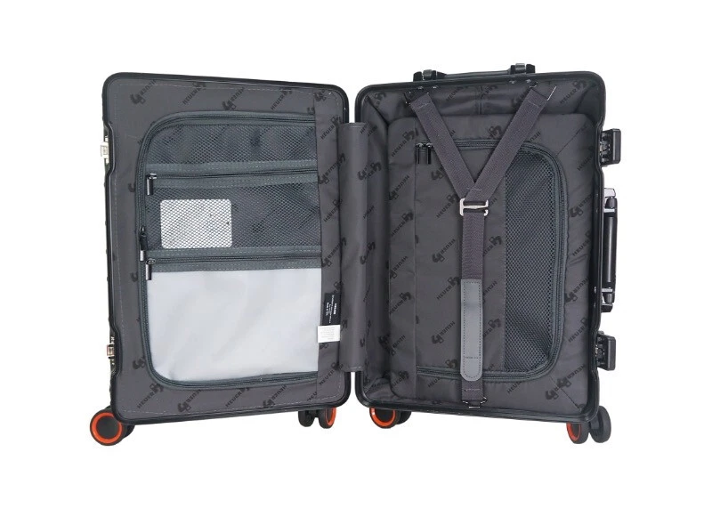 Koffer Reisekoffer Hartschale aus Aluminium Heuer "Line" Luxus Aluminium Koffer - Bild 4 von 4