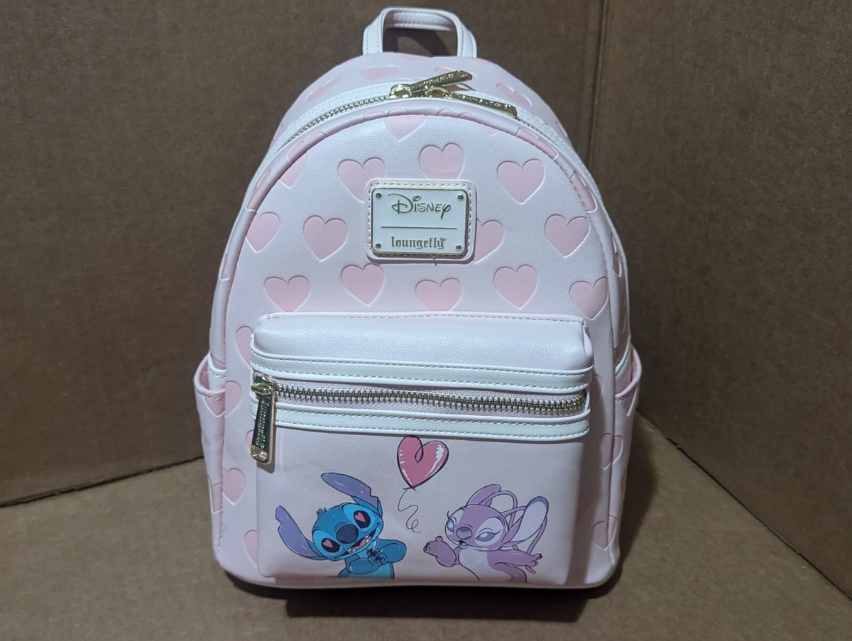 Loungefly Pink & Cream Lilo & Stitch Holiday Mini Backpack Cute Stitch Lilo And Stitch Disney Loungefly Mini Backpack  main image 4