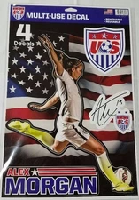 Alex Morgan Multi Use Decals Stickers Cling 11" x 17" US Women's National Soccer