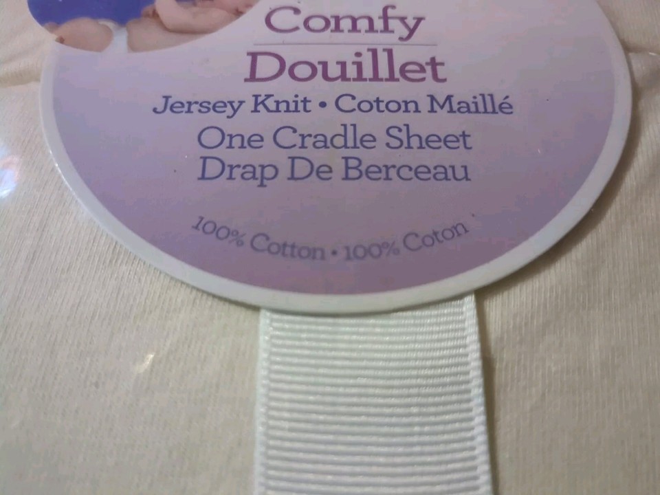 New Babies R Us Comfy 100 Cotton 2 Crib Sheet 36"x18.5" Beige Jersey