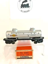 LIONEL 6465 #6 SUNOCO 2-DOME-8000-GAL. TANK TYPE-7 VAR-D BLT-'52-54  ORIG. BOX