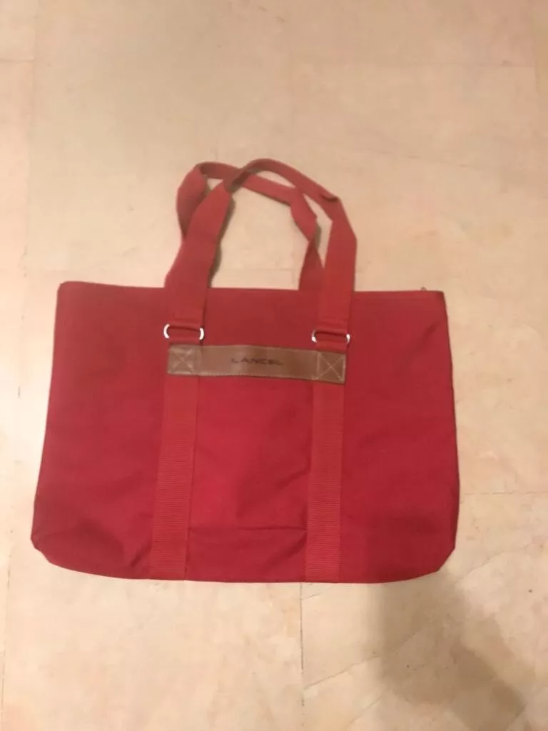 Sac de top voyage lancel rouge