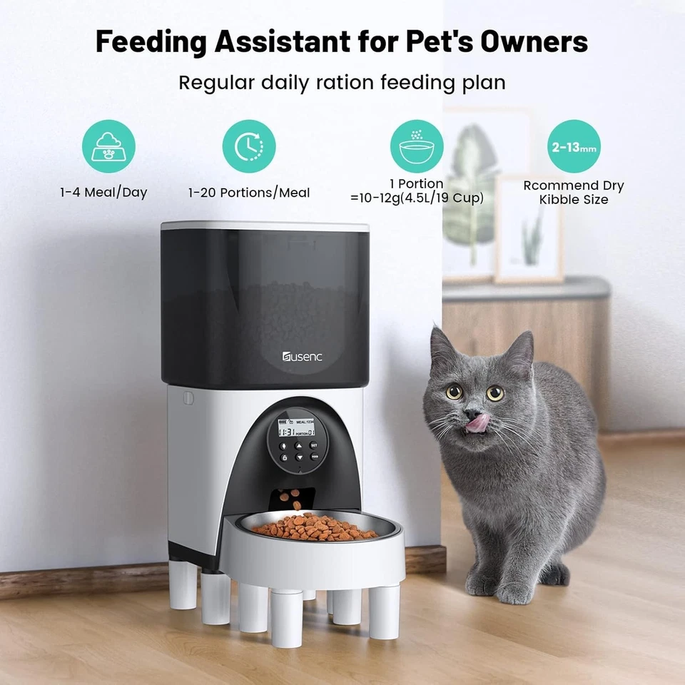 Automatic Cat Feeder Timed Cat Feeder with APP Control Dog Food Dispenser - Image 4 of 4