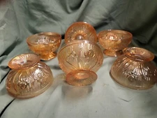 Marigold Set of 6 Icecream Dishes by Jeanette Glass Co! Excellent shape! 2.25 in