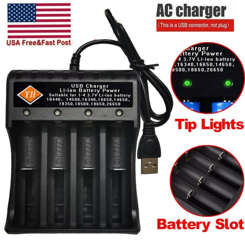 4 Slot USB Battery Charger For online shopping Milwaukee Mall Smart Batte Rechargeable Charging