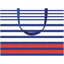 Caspari Gift Bag, Breton Stripe - Small  (10041B1)