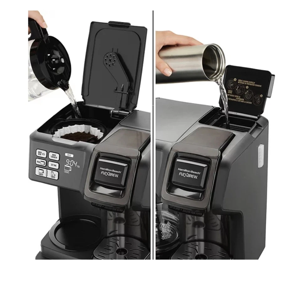 Hamilton Beach FlexBrew 2-Way (K-Cup) Black Stainless Coffee Maker MSRP $199.99 - Image 3 of 4