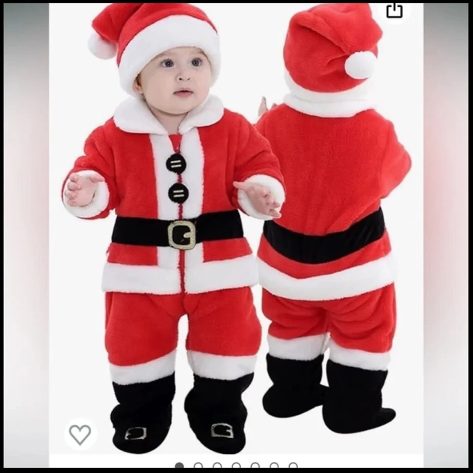 Bebé Papá Noel Conjunto Infantil Niño Niños Disfraz de Navidad PARA 18 - 24 MESES Foto 2 de 4