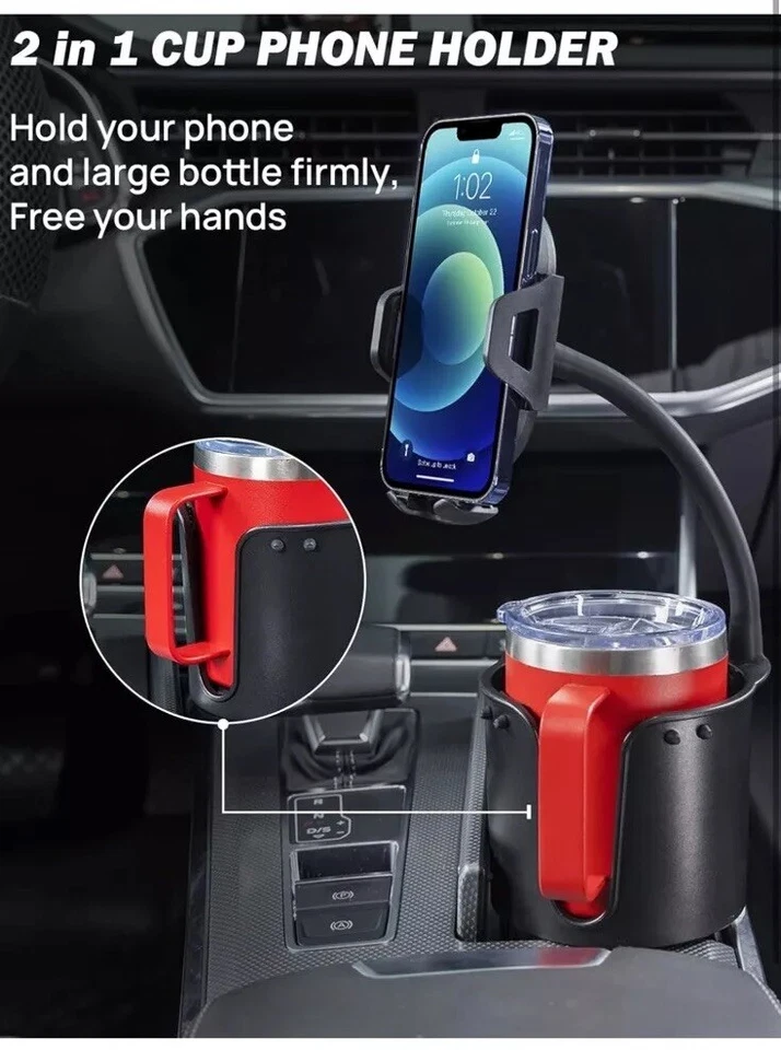 Strong Car Cup Holder Phone Mount Universal Cell Phone Stand W/ Drink Fast Ship - Image 3 of 4