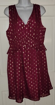 PEA IN THE POD MATERNITY magenta Purple Metallic Gold Polka Dot Party Dress L | eBay PEA IN THE POD MATERNITY magenta Purple Metallic Gold Polka Dot Party Dress L | eBay