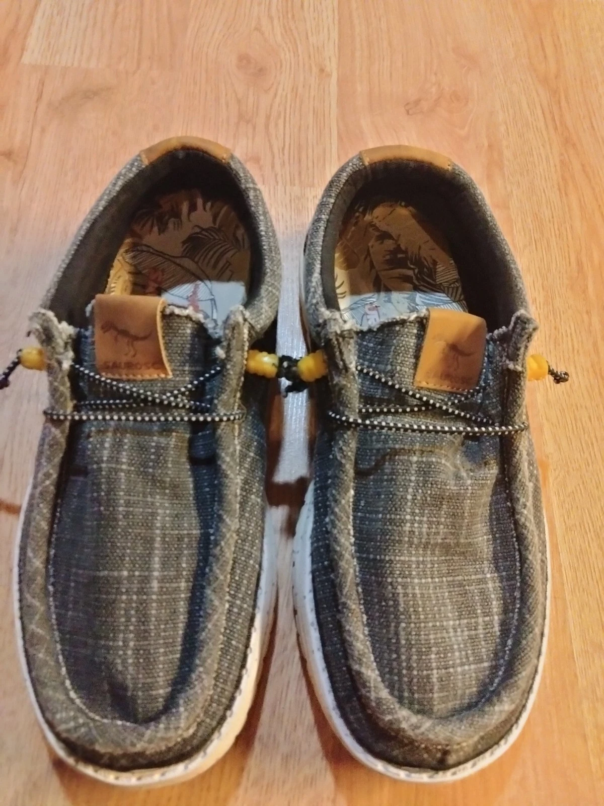 Saurosc Men's Slip On Shoes Grey Size 6
