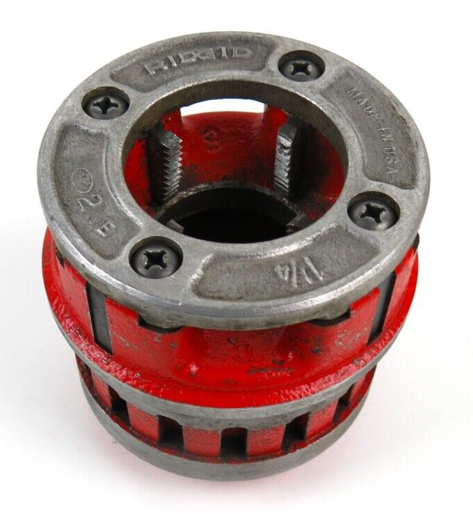 Ridgid 12R Pipe Threading Threader Head 11/4" NPT w Good Die Teeth eBay