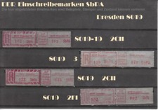 DDR R-Zettel SbPA Einschreibemarken DRESDEN 8010 bis 8080 postfrisch ** LOT