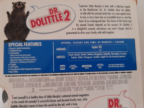 Dr Dolittle/Dr Dolittle 2 (Special Edition Box Set, DVD, 2001)- Deleted Scenes - Picture 6 of 8