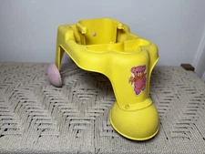 🍊Vintage 1983 Ideal Happi Returns Action Yellow Plactic Baby Walker Nice!
