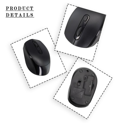 Noise Silent Click Wireless Gaming Mouse with Rechargeable Battery - Photo 12/26