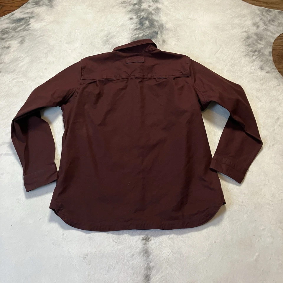 Cazadora Duluth Trading para mujer talla XL borgoña botón frontal mezcla de algodón básica Foto 4 de 4