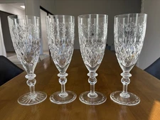 (4) Rogaska Gallia Iced Tea Crystal Etched Glasses Mint 9 5/8"  16 Oz.
