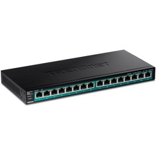 TRENDnet 16-Port Gigabit PoE Switch, 16 x Gigabit PoE Ports, Up to 30W Per ...