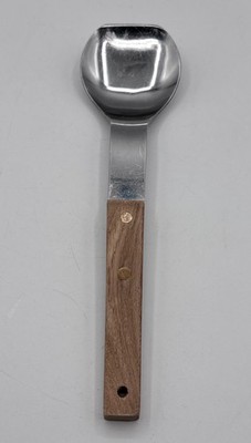 Vernco Stainless Steel Serving Spoon Spatula Wood Handle Ice Cream Japan 9.5''