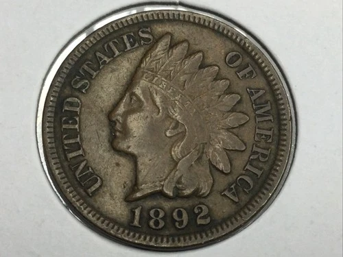 1892 Indian Cent in extra fine