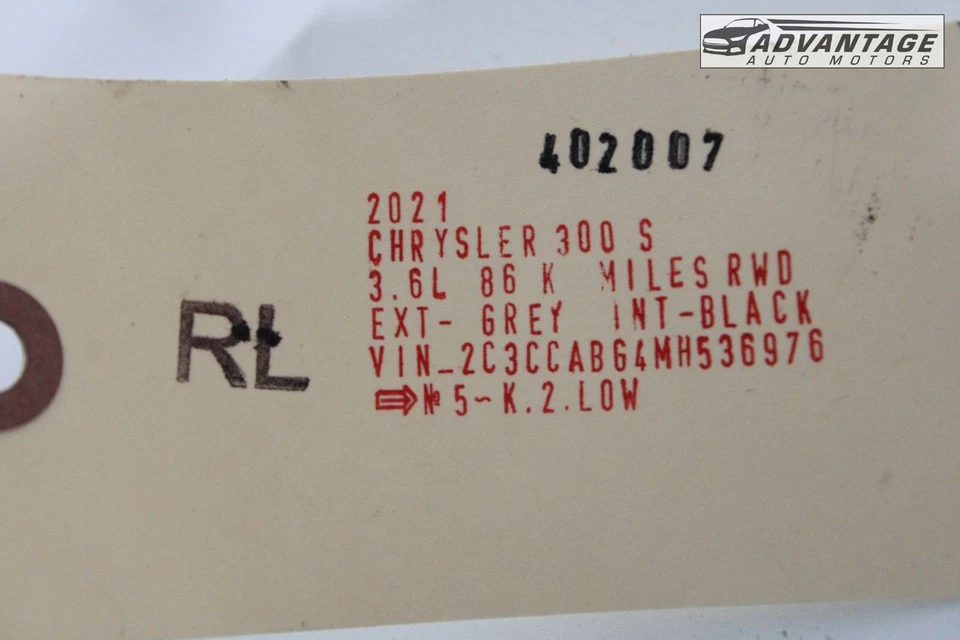 2012-2023 CHRYSLER 300 S SEDAN REAR LEFT SIDE LOWER & UPPER DOOR HINGE SET OEM - Image 4 of 4