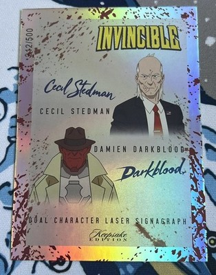 Invincible Keepsake Card - Cecil/Darkblood Dual Signagraph /500 SDCC Exclusive