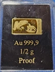 A 2022 Solomon Islands $10 USA American Eagle Finest Gold .9999 Coin 1/2 G Proof