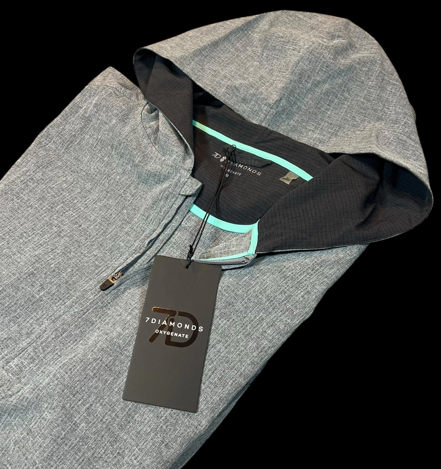 7 Diamonds Oxygenate 1/4 Zip Men’s Pullover Hoodie Lightweight Quick Dry Small