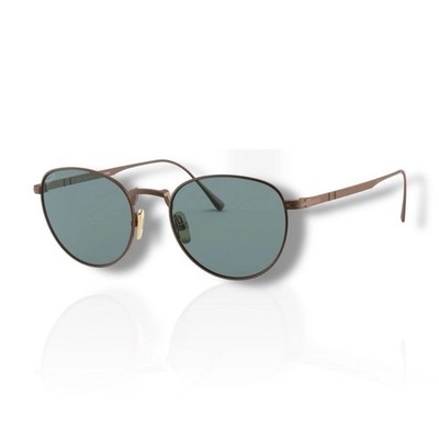Persol PO5002ST Sonnenbrille bronze hellblau polare Gläser 51-19-145 Titan