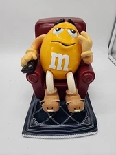 VINTAGE Yellow M&M Dispenser La-Z-Boy Recliner M&M's Candy Collectible 1999 Mars