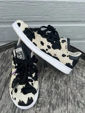 adidas Stan Smith Cow Print Pony Hair Black/White/Vivid Pink Women’s 7 Sneaker