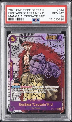 2023 ONE PIECE OP05-AWAKENING OF THE NEW ERA #074 EUSTASS "CAPTAIN" KID PSA 10