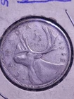 1962 canadian quarter dollar - 80% silver - 25 cents