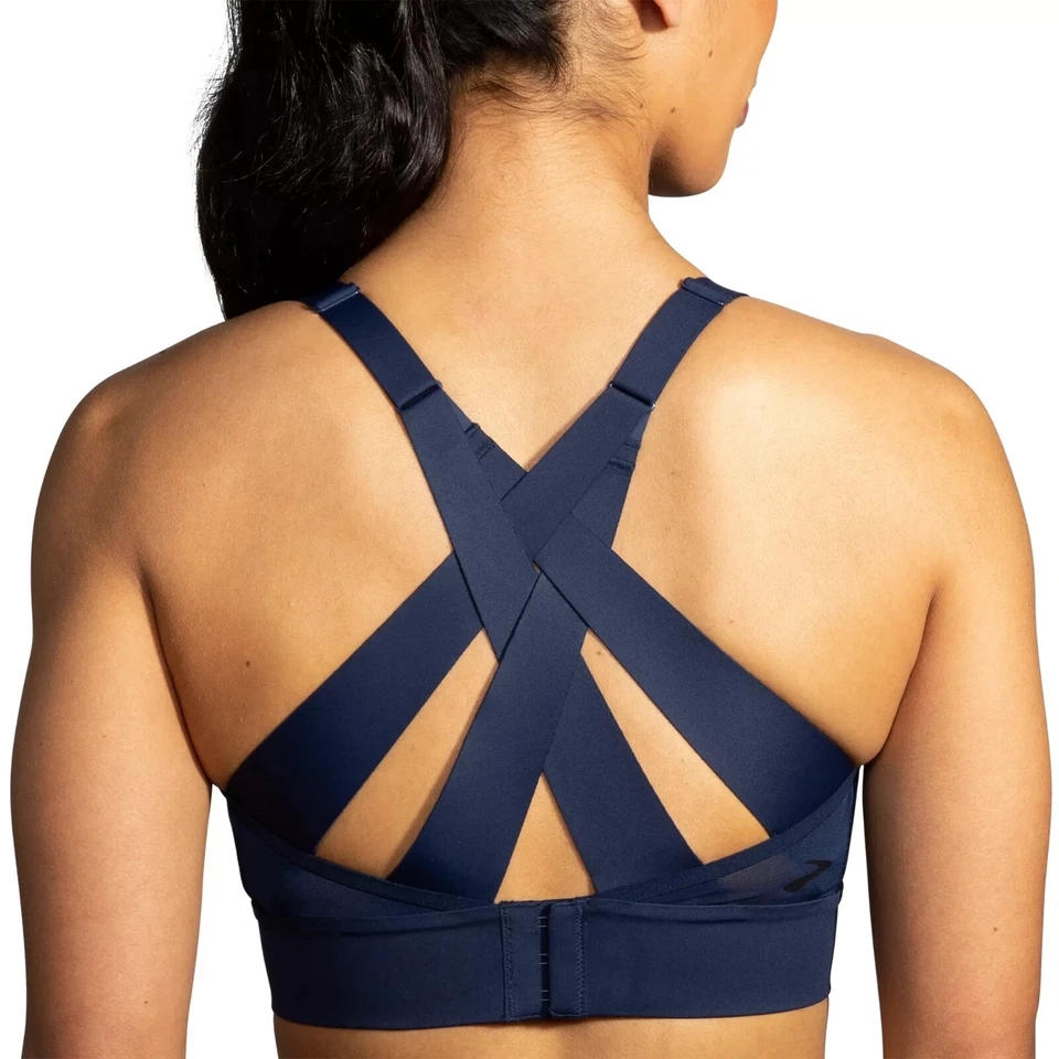 SUJETADOR DEPORTIVO BROOKS DRIVE INTERLACE PARA MUJER AZUL MARINO 32 C/D NUEVO CON ETIQUETAS $50 Foto 3 de 4