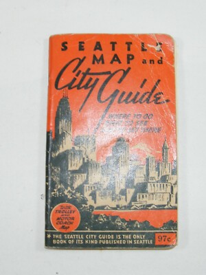 1957 SEATTLE KARTE & STADTFÜHRER VON NEWMAN BURROWS CO