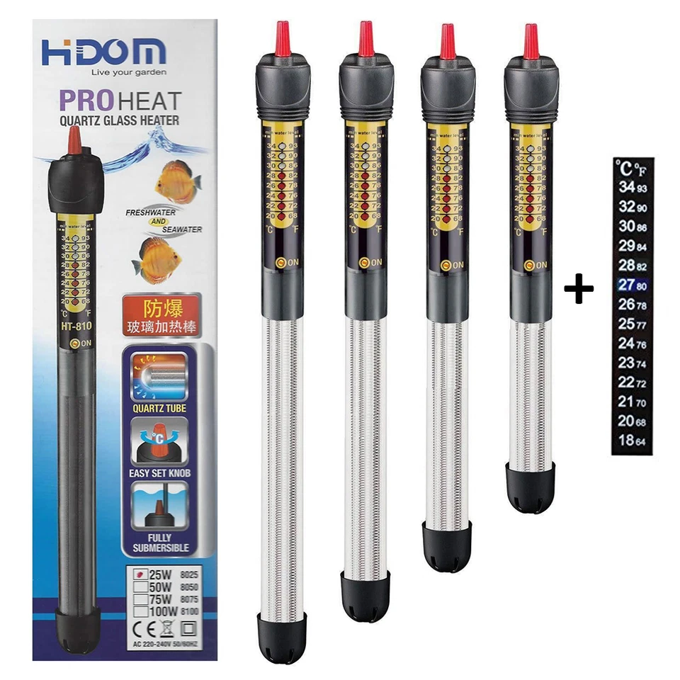 Hidom Quartz Submersible Aquarium Fish Tank Heater Submersible with Thermometer - Image 1 of 1