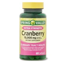 Spring Valley Ultra Triple Strength Cranberry Capsules, 15,000 mg FREE SHIPPING