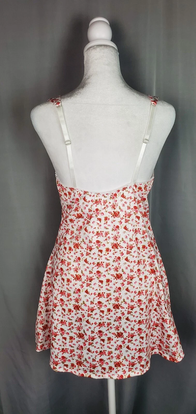 VALENTINO Camicia da notte vintage donna M rosa floreale raso fit n abito svasato stile retrò pigiama